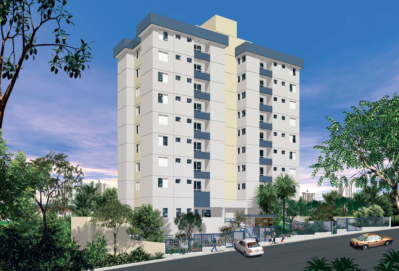 Ed. Costa Azul - RAS Engenharia e construções LTDA. - Perspectiva ilustrada
